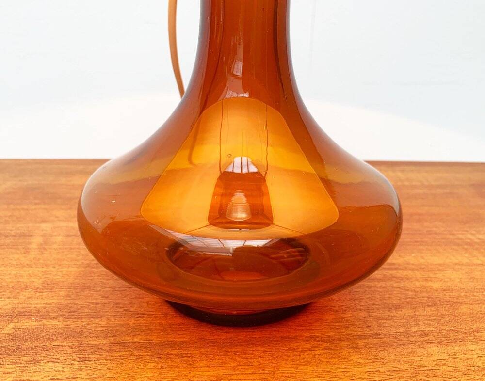 Mid-century Danish glass table lamp by Holmegaard
