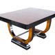 Expandable Art Deco Dining Table, Thuja Roots, Lacquered, France, circa 1930