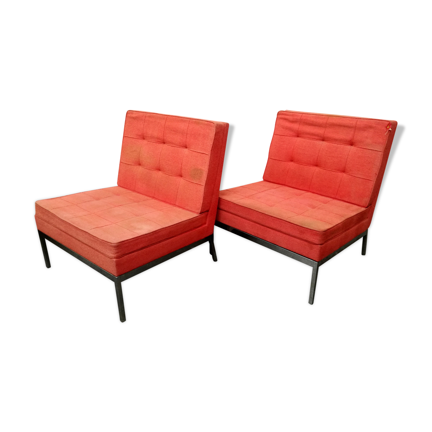 Pair of Florence Knoll armchairs 1960