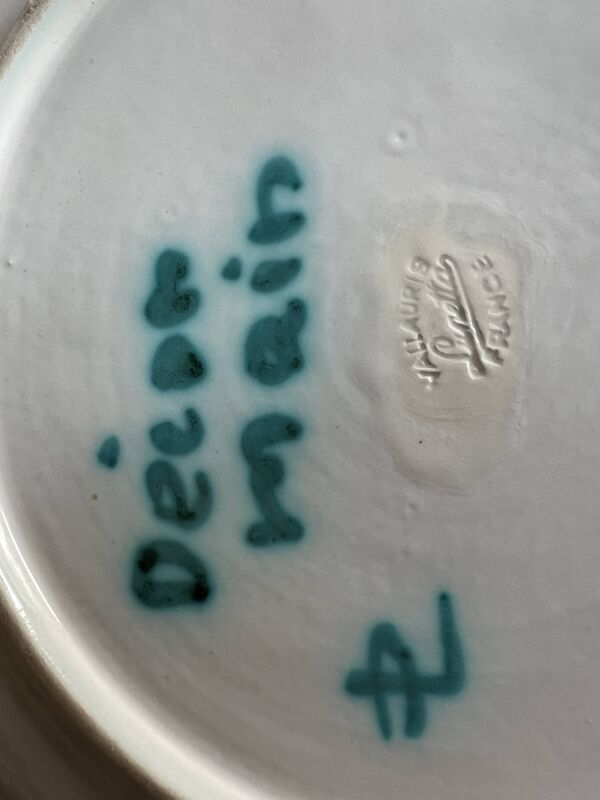 Assiette décorative Vallauris peinte à la main