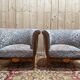 Paire de fauteuils - bergères époque Art Déco en velours coloré