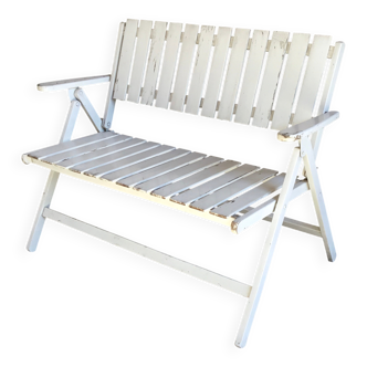 Foldable wooden garden bench - vintage 1960