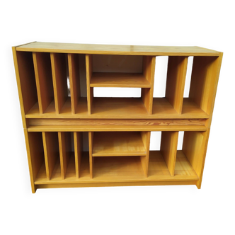 Set of 2 vinyl wooden storage units