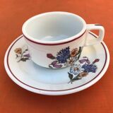 Pyroblan Porcelain Coffee Cup / Saucer Sarreguemines France