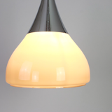 Iced brown opaline glass pendant lamp