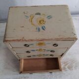 Dresser, painted wood jewelry box from the 60s