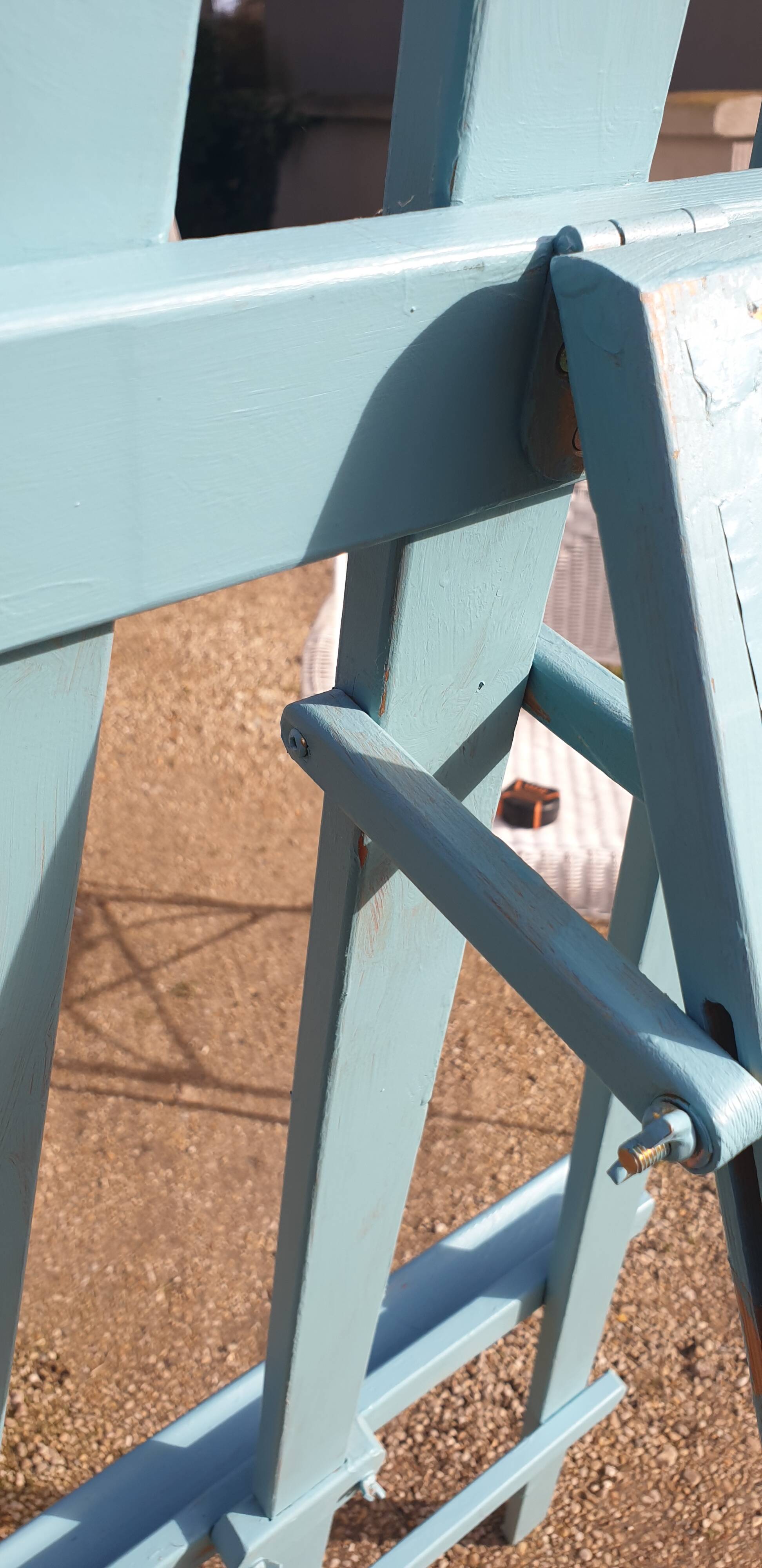 Painted wooden easel