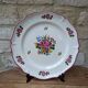 Round dish decorated with a bouquet of flowers Saint Amand Vieux Strasbourg