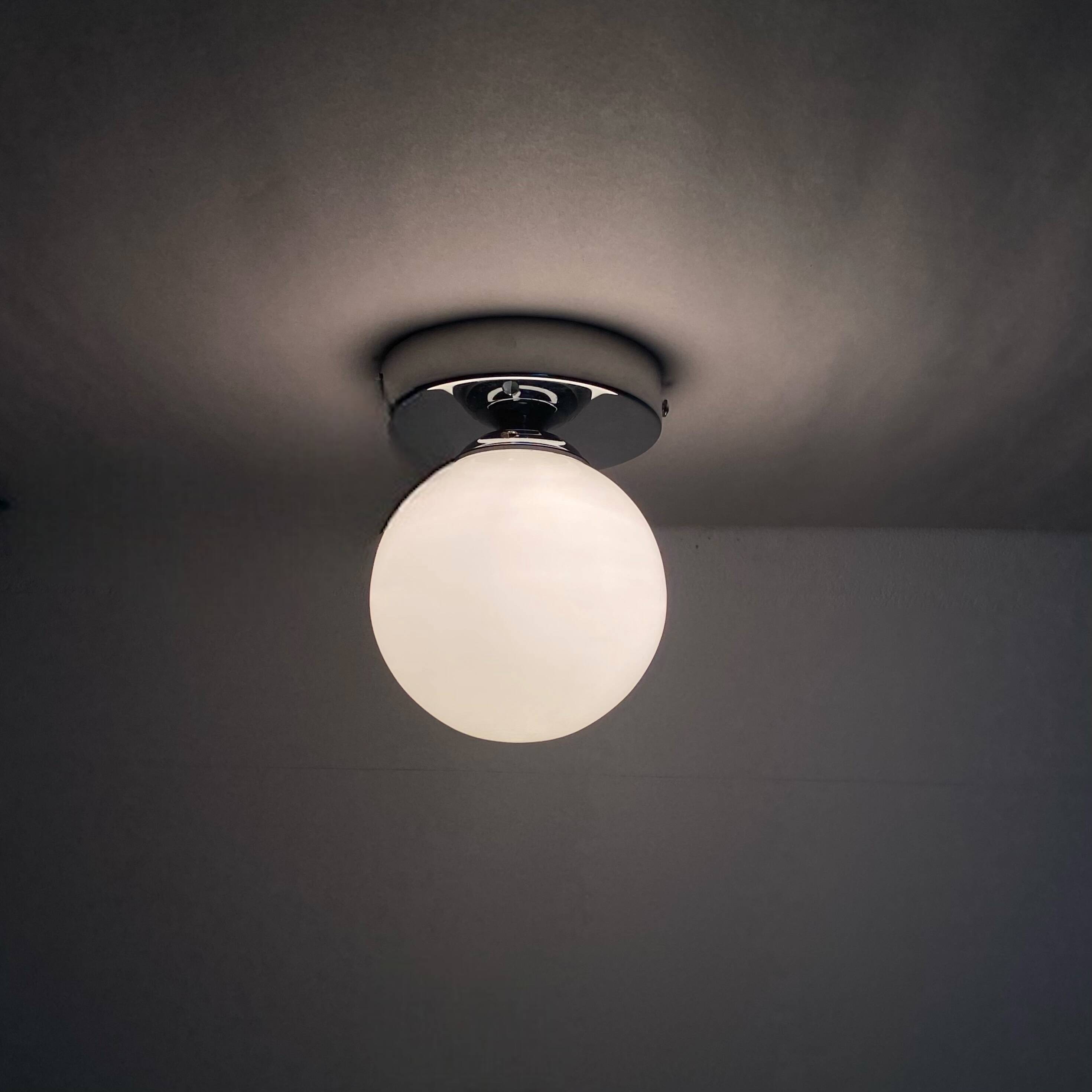 Small wall light ceiling light antique globe opaline glass white 12 cm