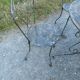 Iron garden furniture armchairs chairs round table