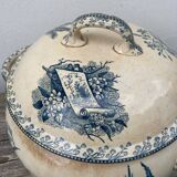 Earthenware tureen tureen Pexonne birds