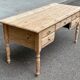 Scandinavian cocktail desk renovated in solid wood from the 90s.