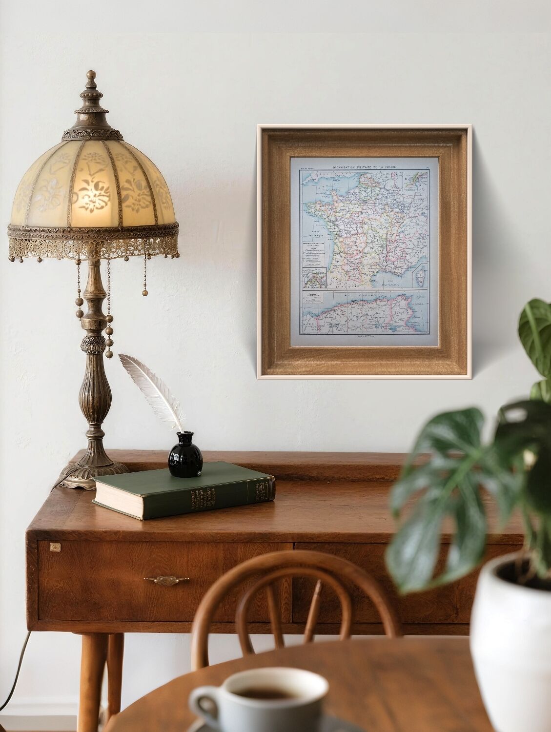 Military map of France, original printed in 1896.