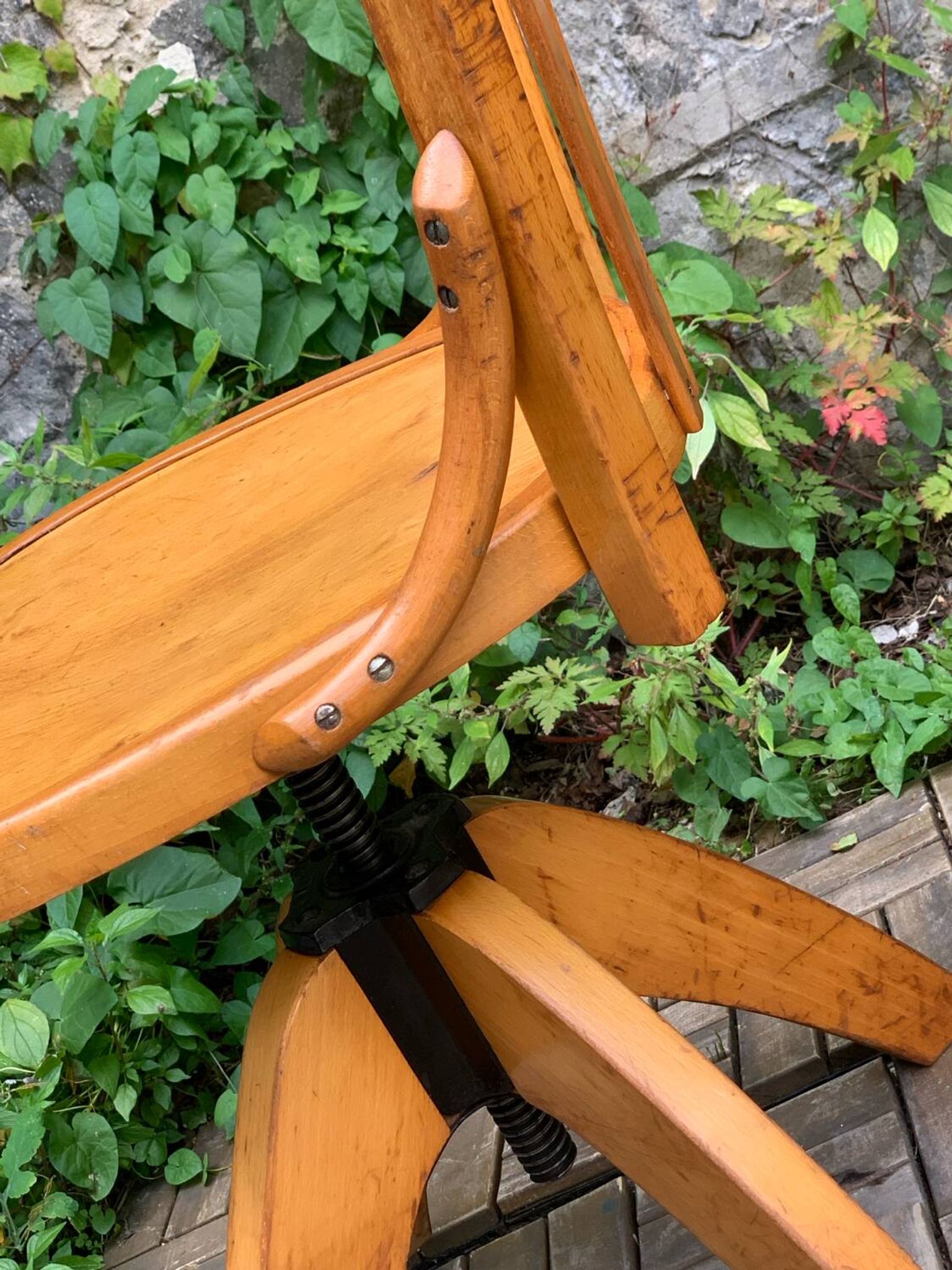 Pair of Baumann rotating screw chairs 1960