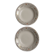 2 beige and gold Villeroy and Boch plates with flowers