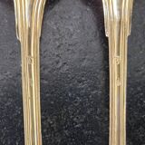 6 gold metal teaspoons