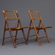 Vintage Bamboo and Rattan Folding Chairs, 1970s, Set of 2