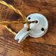 Period pendant lamp rises and falls in porcelain and opaline