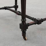 19th Century English side table with geometric wood inlay by John Taylor &