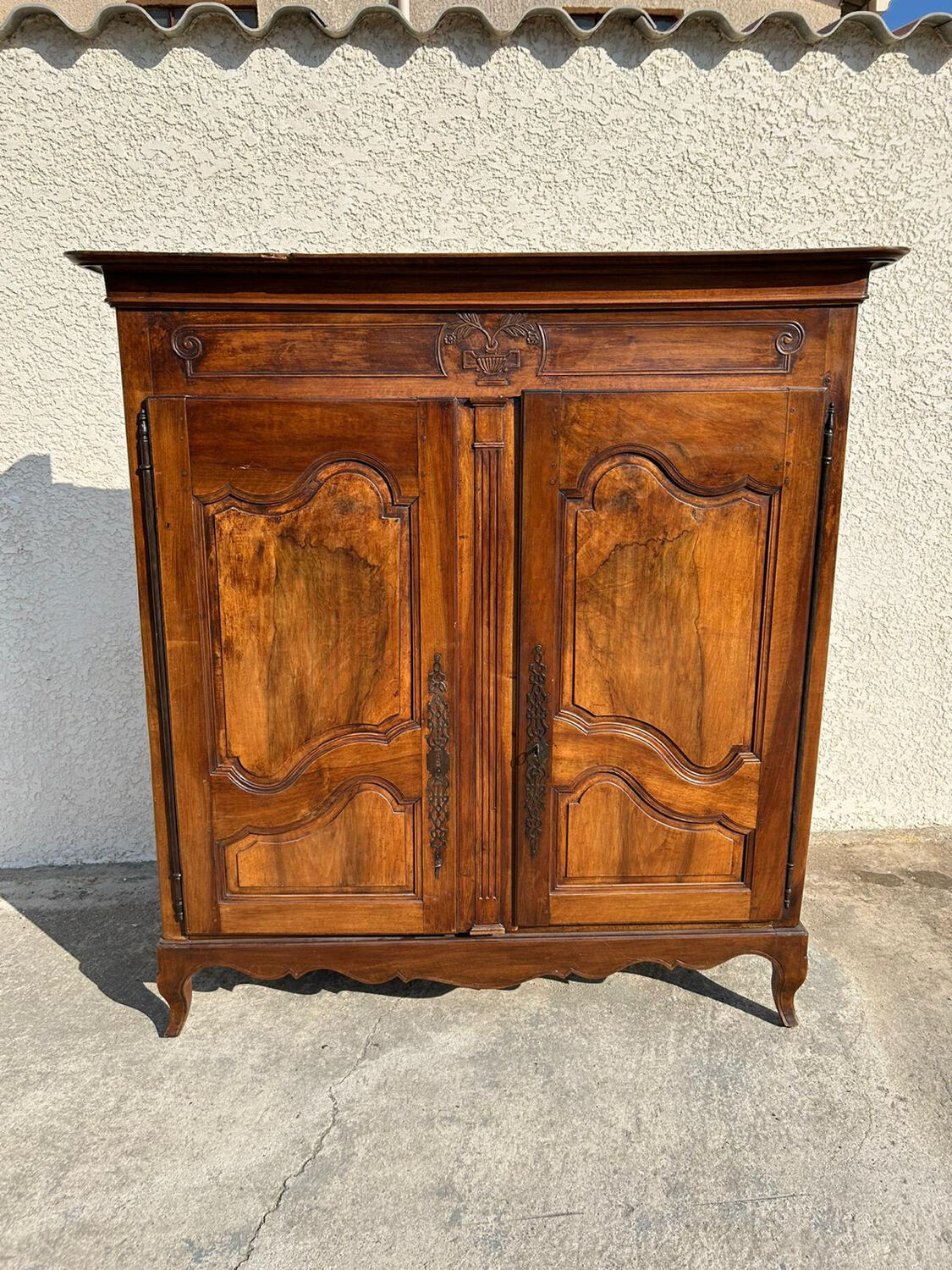 Antique wardrobe Louis XV style walnut