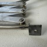 Old large industrial accordion wall lamp