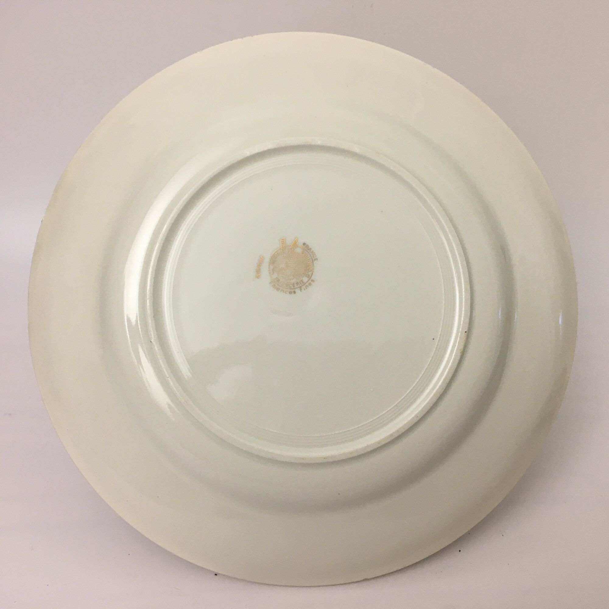 Set of 6 plates plates stamped "faïencerie d'orchies nord" model "condé"
