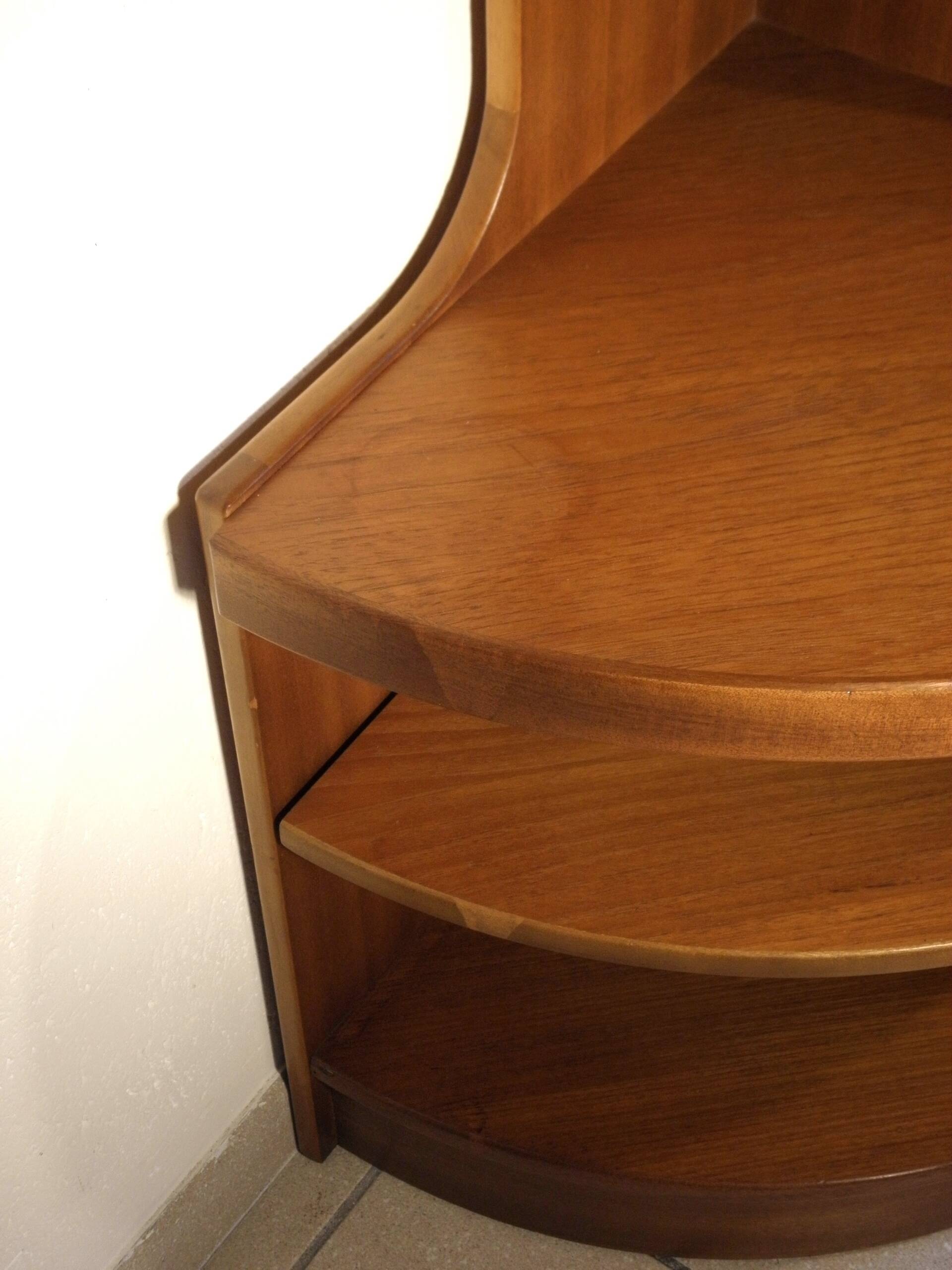 Furniture - corner shelf in teak 70s