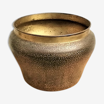Cache copper pot hammered big model