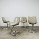 4 chaises par Michel Charron, 1970, plexiglas et aluminium