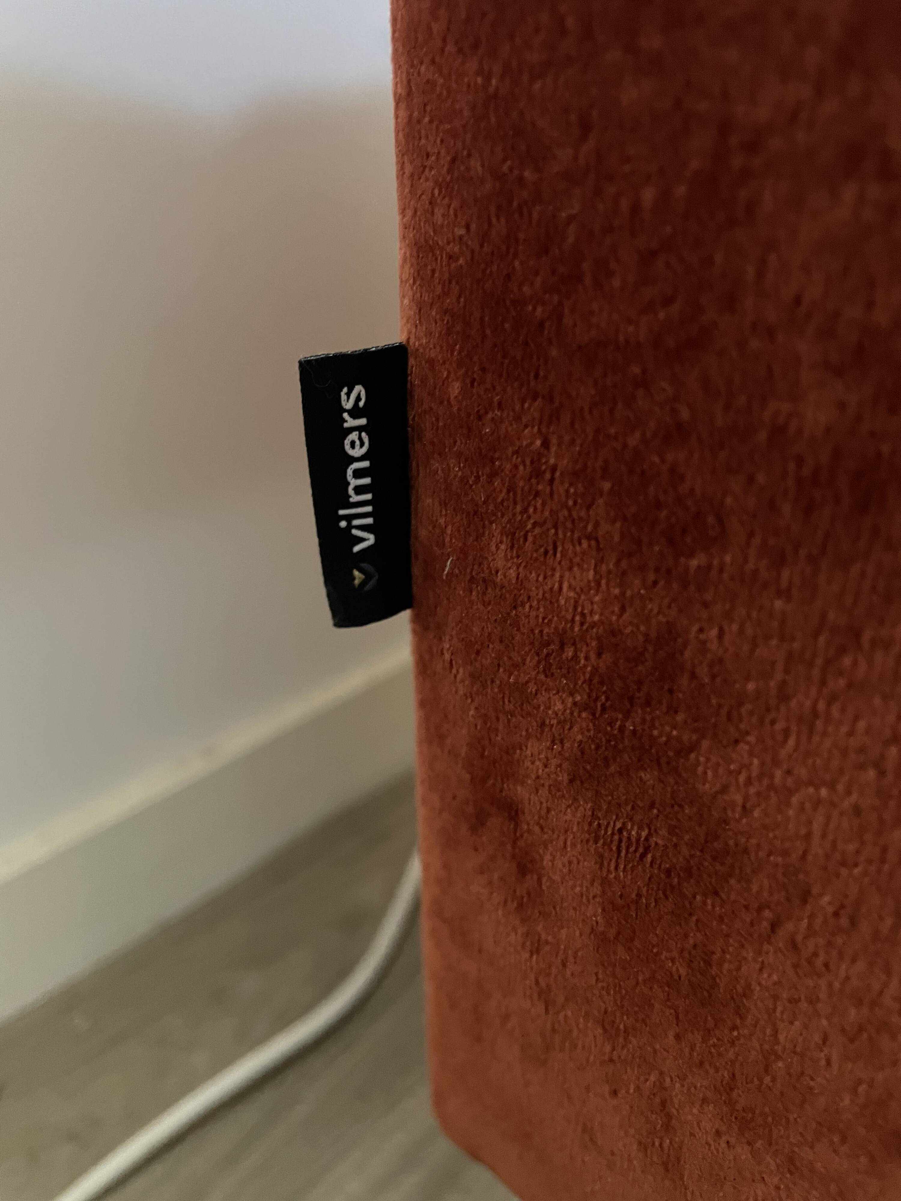 Three-seater terracotta velvet sofa Vilmers 2023 - Very good condition