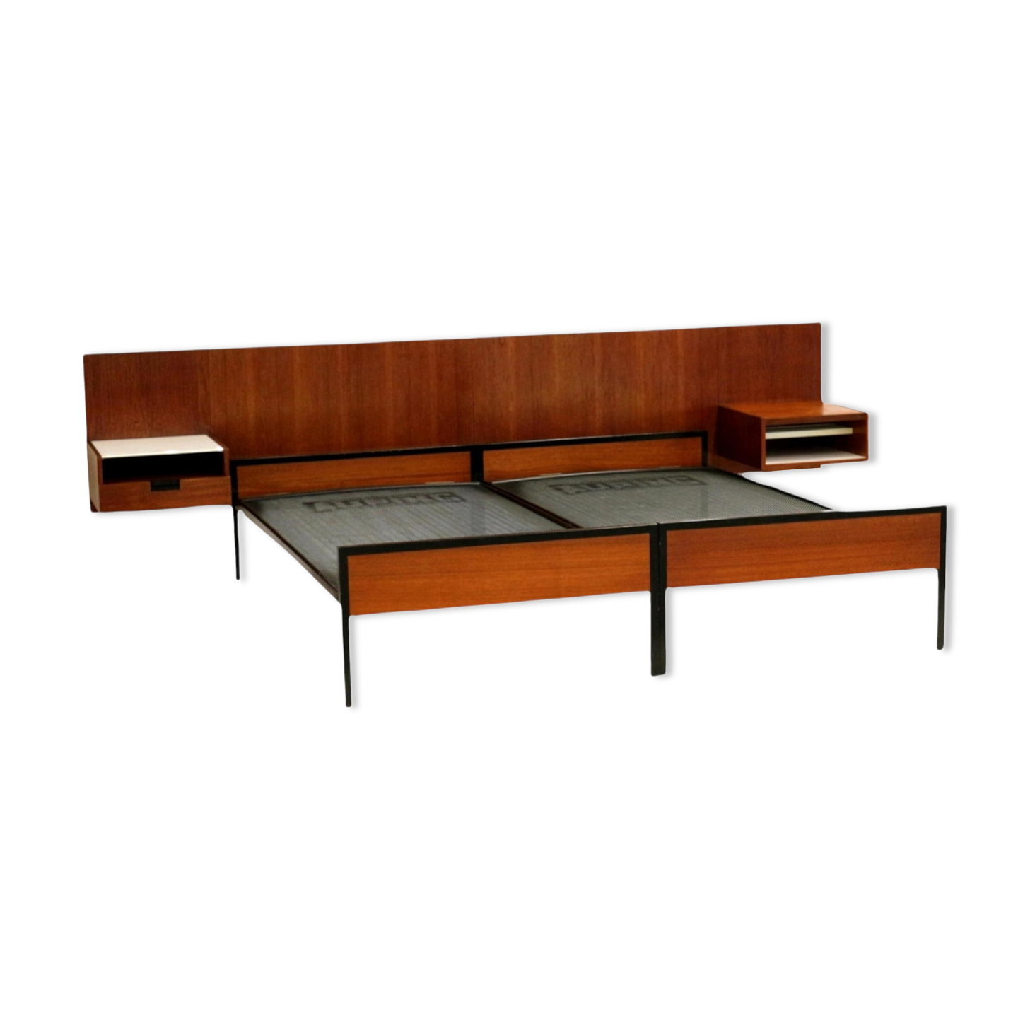 Vintage double bed by Cees Braakman for Pastoe from the Japanese series