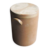 Antique stoneware grease pot with lid H 36.5 cm