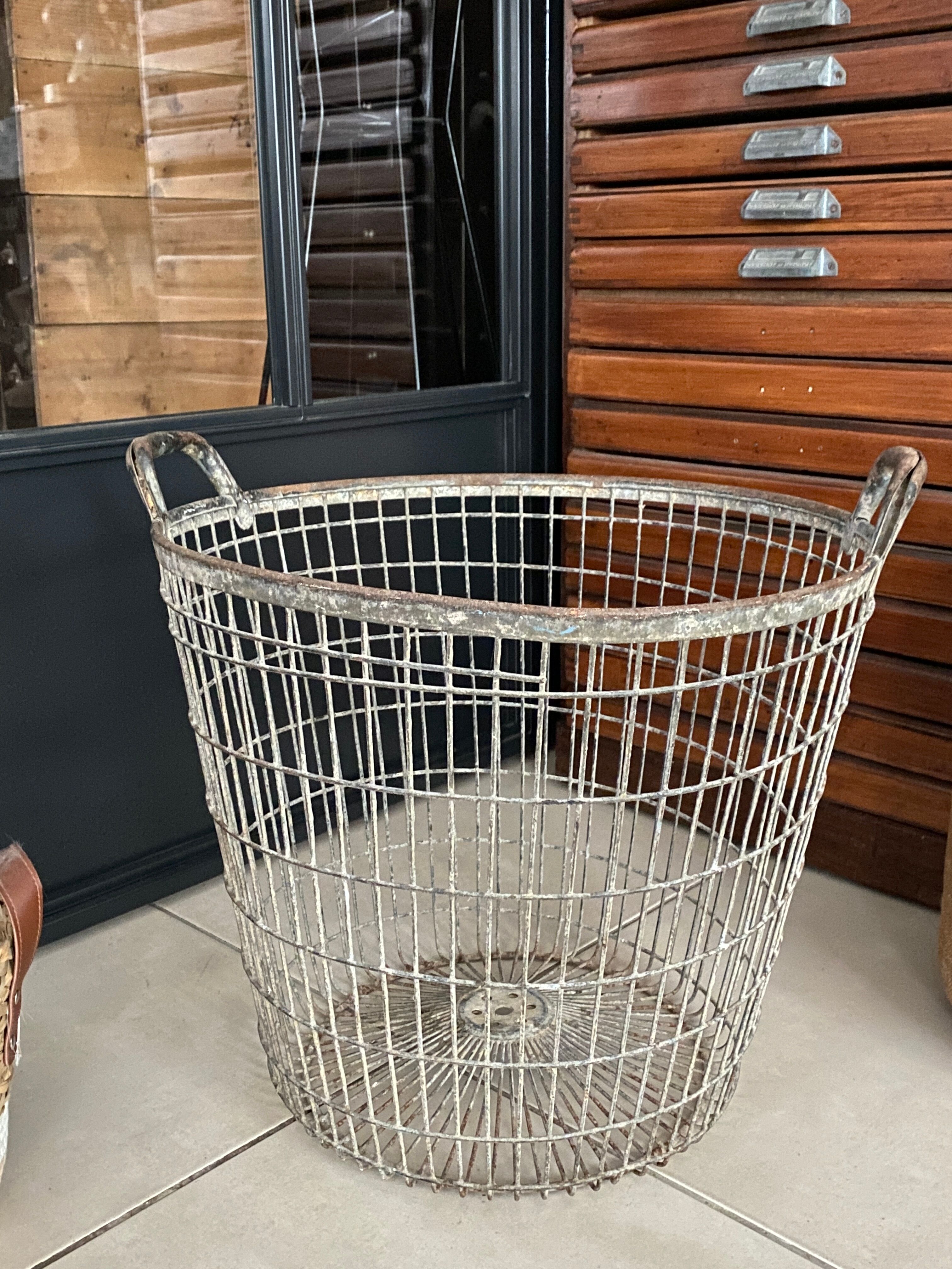 Old metal basket