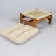 Fauteuil lounge scandinave du milieu du siècle avec ottoman, 1970