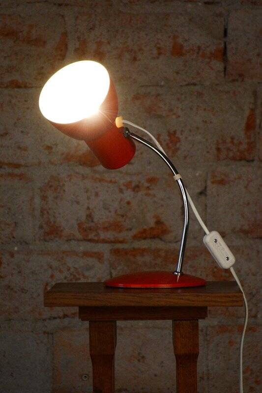 Mid-Century Czech Chrome Table Lamp attributed to J. Hůrka for Napako, 1960s