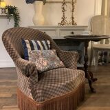 Fauteuil crapaud velours