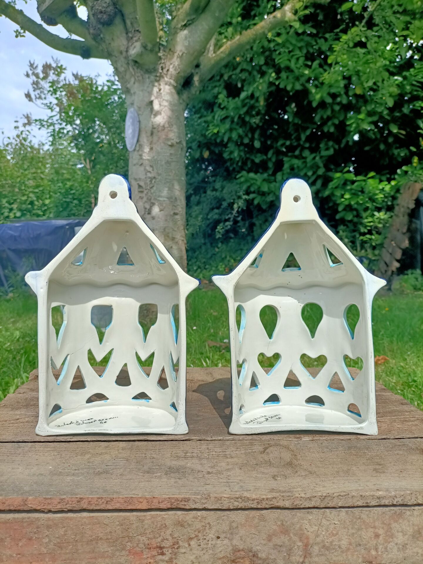 Retro wall sconces pottery Portugal 💐