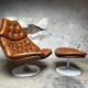 Fauteuil vintage avec ottoman Artifort F588