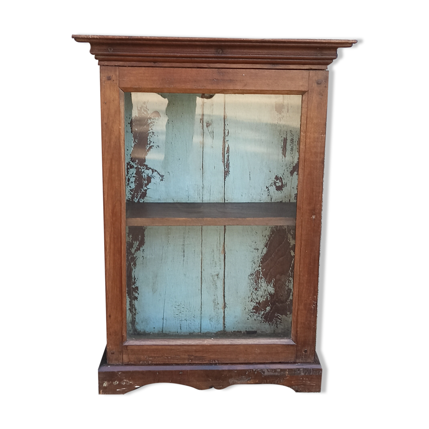 Old wardrobe with glass door