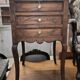 Small chest of drawers / tallboy / antique bedside table with 3 drawers / Louis XV style / c