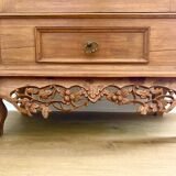 Antique carved wooden display case