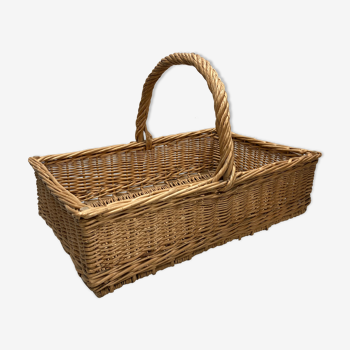 Vintage rectangle wicker basket