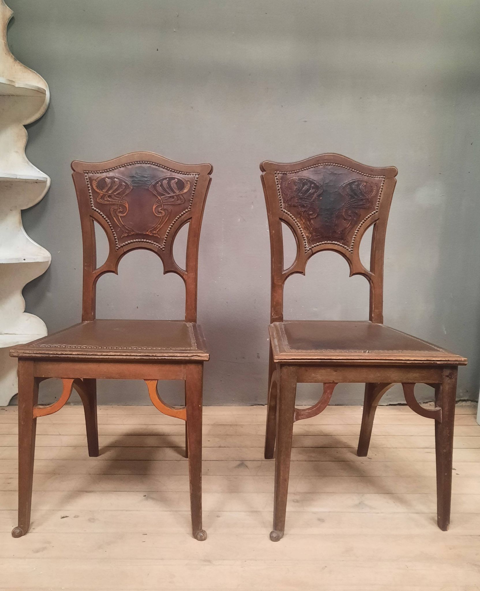 Pair of Art Nouveau chairs