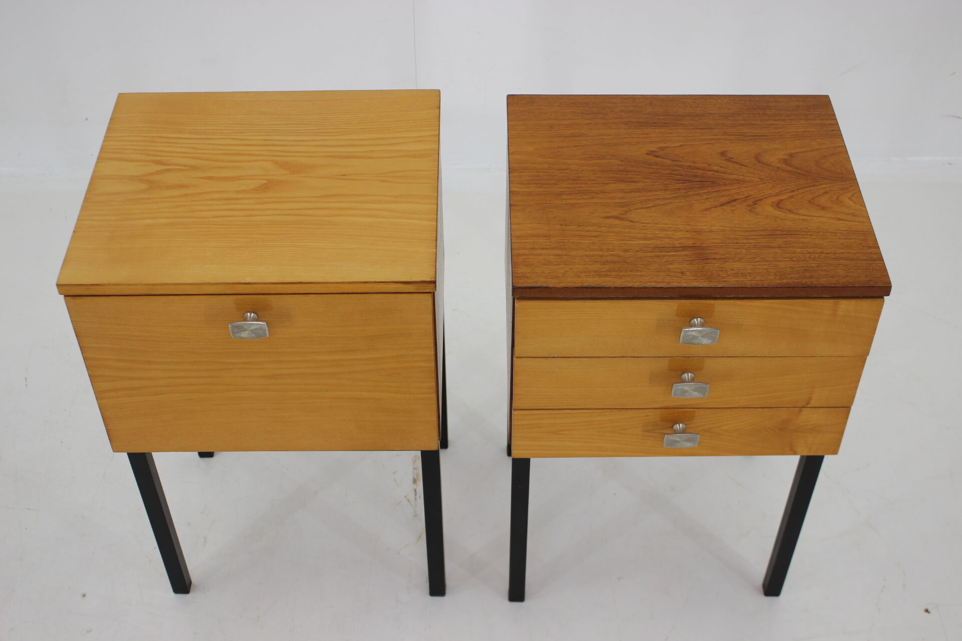 1970s Pair of  Bedside Tables by UP Zavody, Czechoslovakia