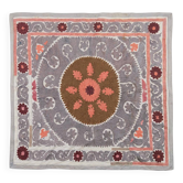 Vintage hand-embroidered tablecloth 126x140 cm