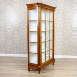 Mid-20th Century Single-Leaf Beech Display Cabinet, 1940s
