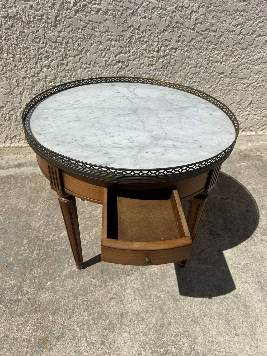 Louis XVI style hot water bottle coffee table