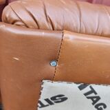 4 fauteuisl cuir design 70's Sitag