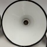 Enameled sheet metal pendant lights