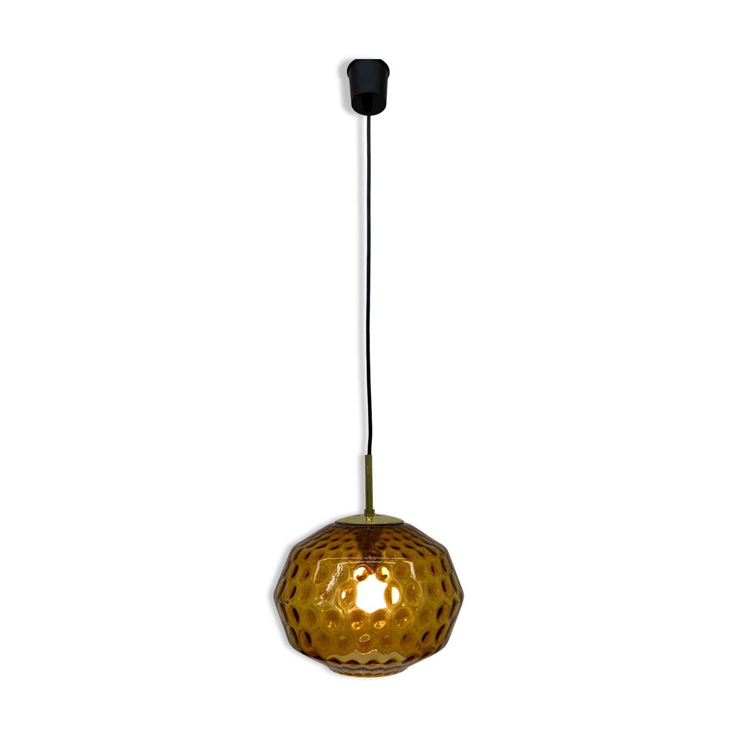 Limburg Glashutte glass hanging lamp , 1970